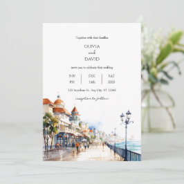 Convites Casamento da Cena da Cidade da Cidade do Pais de P