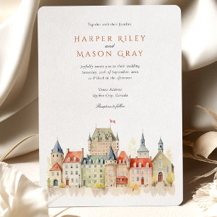 Convites Casamento da Cidade do Canadá do Québec