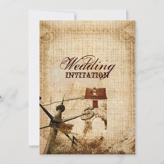 Convites casamento da fazenda russa do oeste (Frente)