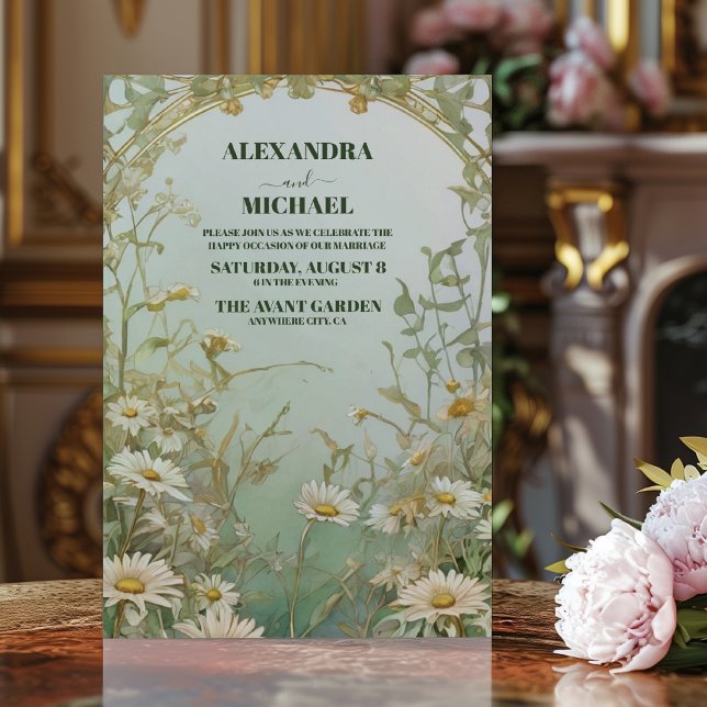 Convites Casamento da Flor Branca Elegante (Criador carregado)