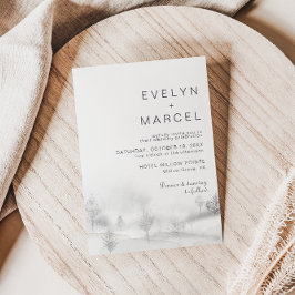 Convites Casamento da Floresta da Montanha de inverno