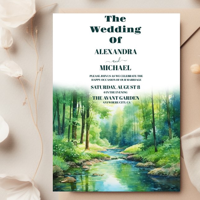 Convites Casamento da Floresta da Montanha Russa (Criador carregado)