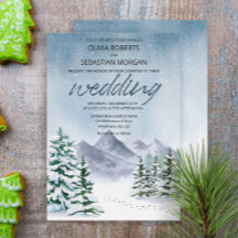 Casamento da Floresta da Montanha Snowy de inverno