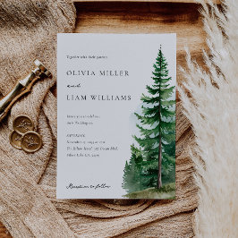 Convites Casamento da Floresta Pine Tree