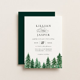 Convites Casamento da Floresta Rustic Watercolor