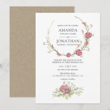 Casamento da Floresta Rustic Watercolor