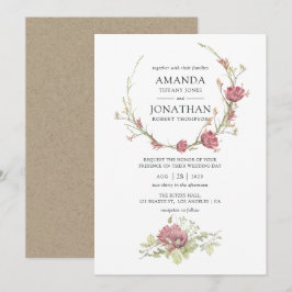 Convites Casamento da Floresta Rustic Watercolor