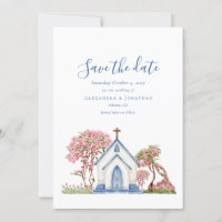 Casamento da Igreja de Aquarela Elegante Salvar a 