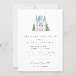 Convites Casamento da Ilustração Romântica do Castelo de Wa