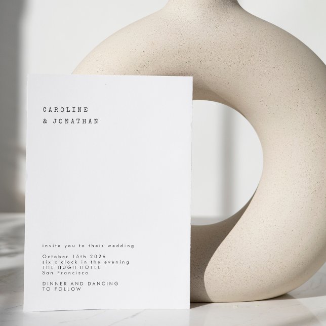 Convites Casamento da Máquina de Digitalização Branca Retro (Criador carregado)