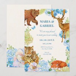 Convites Casamento da natureza da floresta Floral safari