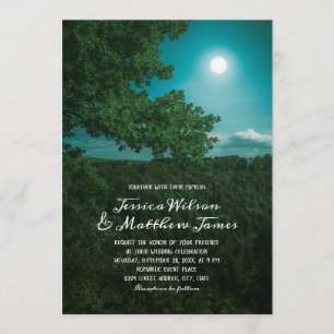 Convites Casamento da Natureza da Lua Romântica Floresta R
