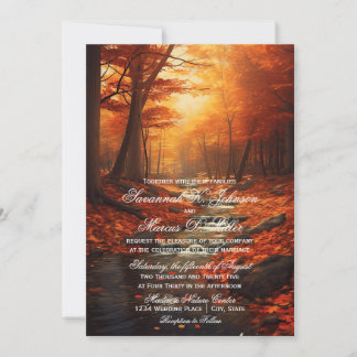 Convites Casamento da Natureza no outono russo