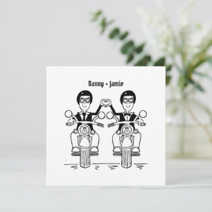 Convites Casamento da Noite da Motocicleta Personalizada de