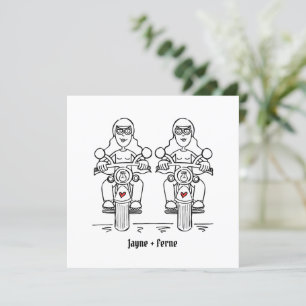 Convites Casamento da Noite de Motocicleta Personalizada de