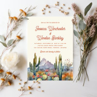 Casamento da Paisagem de Cactus no Deserto de Terr