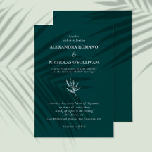 Casamento da Paleta Verde Elegante Moderno Emerald