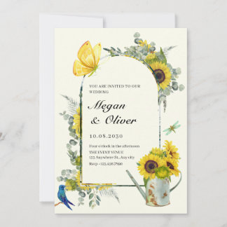 Convites Casamento da primavera de Sunflower