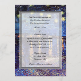 Convites casamento da religião, noite estrelada de van Gogh