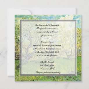 Convites casamento da religião, Orquard van Gogh em Blossom