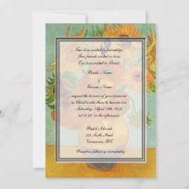 Convites casamento da religião, van Gogh doze girassóis