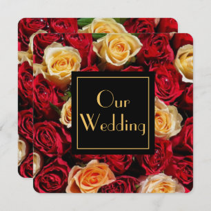 Convites Casamento da Rosa Vermelha e Amarela