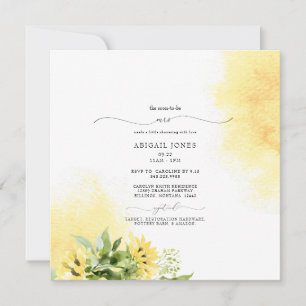Convites Casamento da Sra. Girassol Amarelo Outono Quadrado
