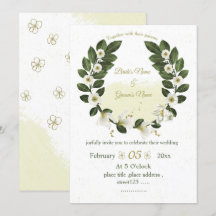 casamento da terra verde com flores brancas e dour