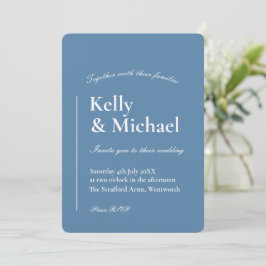 Convites Casamento da Tipografia Azul Linen Dusty