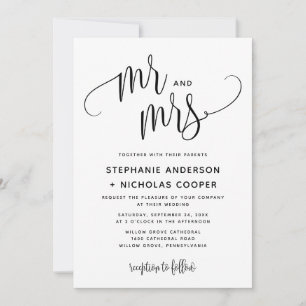 Convites Casamento da Tipografia Black Lovely Script