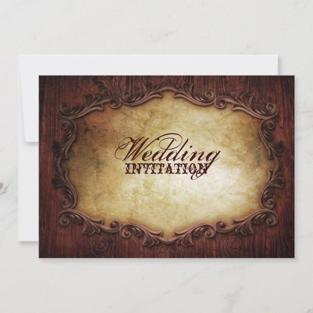 Convites casamento da tipografia russa do país ocidental (Frente)