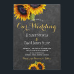 Convites Casamento da Trendência da Trendência de outono de<br><div class="desc">Modelo de convite para na moda elegante e russo para cinza escuro, com flores de sol ouro amarelas. Preencha suas informações nos pontos, Você pode optar por personalizá-las mudando ainda mais as fontes e as cores das letras. — O convite é adequado para elegantes casamentos rústicos no outono. — Se...</div>