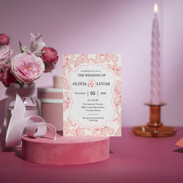 Convites casamento damasco (Criador carregado)