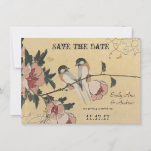 Convites Casamento Damask Cerejeira em Flor Vintage