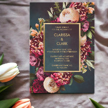 Casamento Dark Moody Bold Floral Marsala