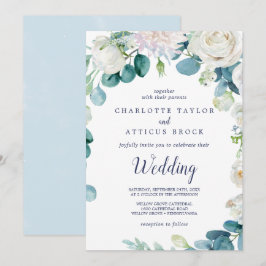 Convites Casamento das Flores Brancas Clássicas