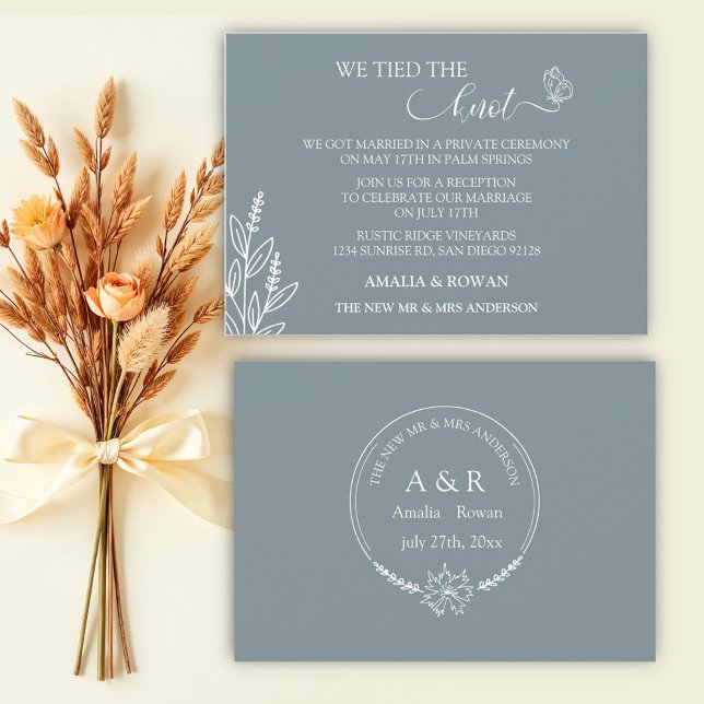 Convites Casamento das Flores-de-Meadow Nós amarramos o nó (Criador carregado)