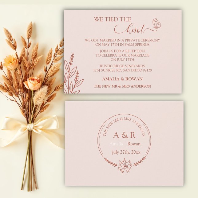 Convites Casamento das Flores-de-Meadow Nós amarramos o nó (Criador carregado)