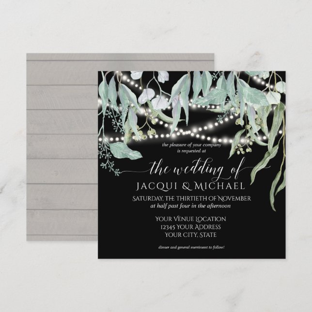 Convites Casamento das Luzes das Luzes das Torres Russas Eu (Frente/Verso)