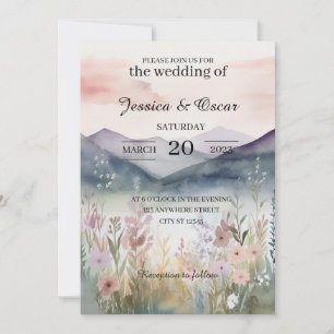 Convites Casamento das Montanhas Florais Primavera