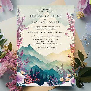 Convites Casamento das Montanhas Florais Primavera