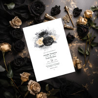 Casamento de Abelhas Florais Preto e Dourado Vinta