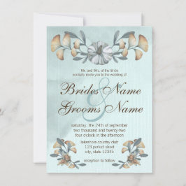 Convites Casamento de Abóbora Azul e Ginkgo