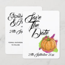 Casamento de Abóbora Salvar a Data