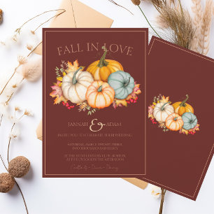 Convites Casamento de Abomináveis Terracotta Autumn Pumpkin