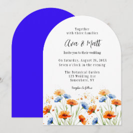 Convites Casamento de Abraço de Flores Selvagens de Verão