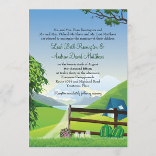 Convites Casamento de acampamento