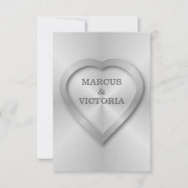 Convites Casamento de aço inoxidável escovado