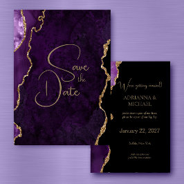 Convites Casamento de Agata de Lavanda Roxo Salve a Data