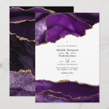 Casamento de Ágata Roxa e Dourada